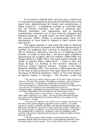 (Re)Presenting Geopolitical and National Identities and at the Same Time, Demonstrating the Fluidity and Contestations of These Constructs1