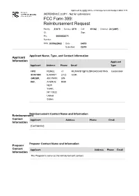 TV Broadcaster Relocation Fund Reimbursement Application
