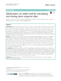 An Online Tool for Calculating and Mining Dose–Response Data Nicholas A