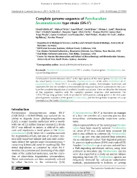 Complete Genome Sequence of Parvibaculum Lavamentivorans Type Strain (DS-1T)