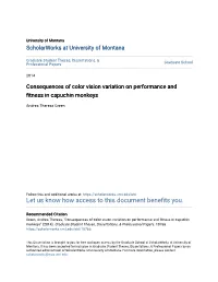 Consequences of Color Vision Variation on Performance and Fitness in Capuchin Monkeys