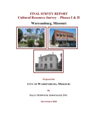 Cultural Resource Survey Phase I and II