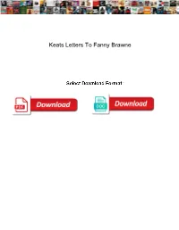 Keats Letters to Fanny Brawne