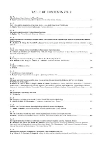 TABLE of CONTENTS Vol. 2
