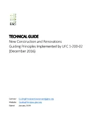 TECHNICAL GUIDE New Construction and Renovations Guiding Principles Implemented by UFC 1-200-02 (December 2016)