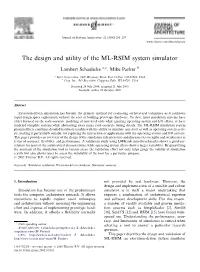 The Design and Utility of the ML-RSIM System Simulator, Lambert