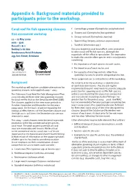 Appendix 4: Background Materials Provided to Participants Prior to the Workshop