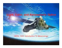 Light, Color, and Atmospheric Optics