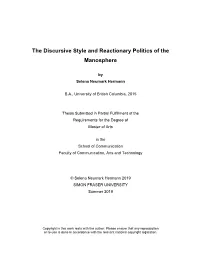 Mapping the Alt-Right and the Manosphere: