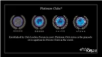 Please Click Here to View the Universe of Platinum Clubs of America