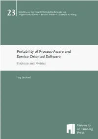 Portability of Process-Aware and Service-Oriented Software Evidence and Metrics