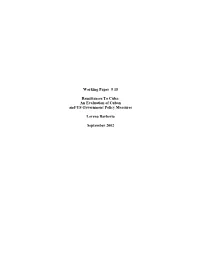 Cuban Remittances Can Best Be Understood As Part of US Immigration Policy Toward Cuba in the Context of the Cold War