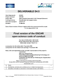 Final Version of the OSCAR Open Science Code of Conduct