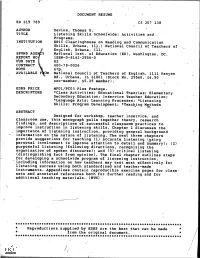 Importance of Litening Instruction, Providing Genpral Background Information Om the Nature of Listening
