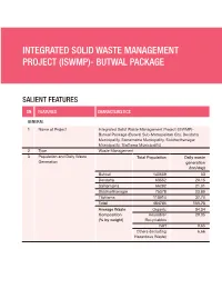 Integrated Solid Waste Management Project (Iswmp)- Butwal Package
