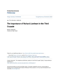 The Importance of Richard Lionheart in the Third Crusade
