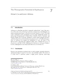 The Therapeutic Potential of Ayahuasca 7 Michael A