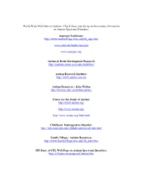 Check These Sites for Up-To-The-Minute Information on Autism Spectrum Disorders