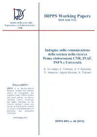 IRPPS Working Papers