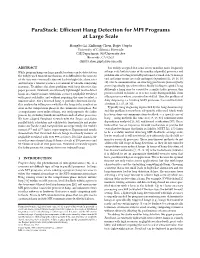 Parastack: Efficient Hang Detection for MPI Programs at Large Scale