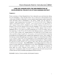 Uttara Kannada District- Introduction 2013