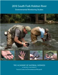 2010 South Fork Holston River Environmental Monitoring Studies