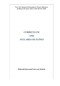 Curriculum and Syllabus Outlines