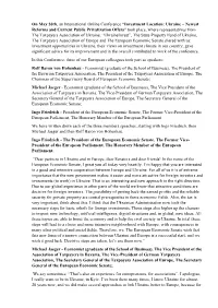 Investment Location: Ukraine – Newest Reforms and Current Public