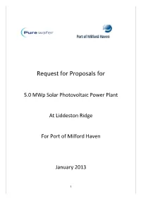 Request for Proposals For