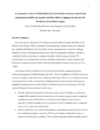 A Systematic Review of Field Bindweed (Convolvulus Arvensis)