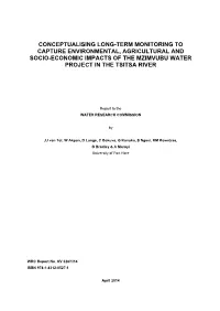 Conceptualising Long-Term Monitoring to Capture Environmental, Agricultural and Socio-Economic Impacts of the Mzimvubu Water Project in the Tsitsa River