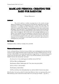 Mask and Persona: Creating the Bard for Bardcom