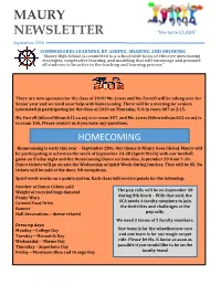 Maury Newsletter