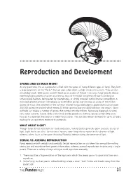 THE Fungus FILES 31 REPRODUCTION & DEVELOPMENT