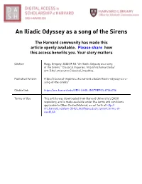 An Iliadic Odyssey As a Song of the Sirens
