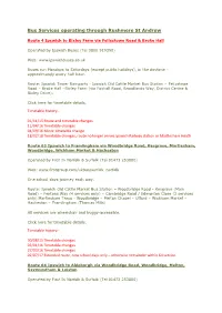 Bus Services Operating Through Rushmere St Andrew