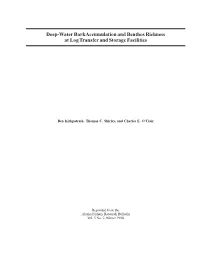 Deep-Water Bark Accumulation and Benthos Richness at Log Transfer and Storage Facilities