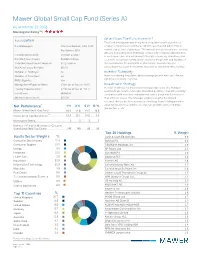 Fund Profiles Series a ALL