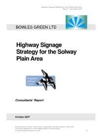 Highway Signage Strategy for the Solway Plain Area Report ~ December 2007