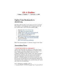 OLA Hotline, Volume 5, Number 7, February 1, 1999