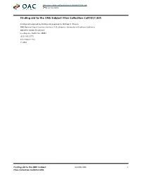 ONE Subject Files Collection Coll2012.001