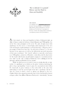 Silence and the Duel in Sense and Sensibility