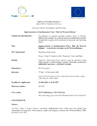 TRIPLE P TOURISM PROJECT Open Call for Consultancy Services