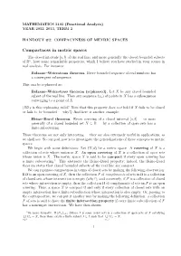 Compactness in Metric Spaces