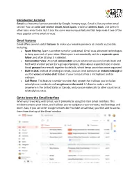 Introduction to Gmail Gmail Features Get to Know the Gmail Interface