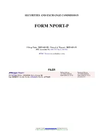 Jpmorgan Trust I Form NPORT-P Filed 2021-03-25