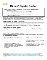 Minors' Rights: Boston