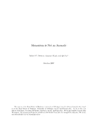 Momentum Is Not an Anomaly