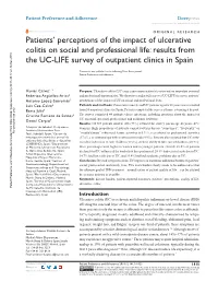 Patients' Perceptions of the Impact of Ulcerative Colitis