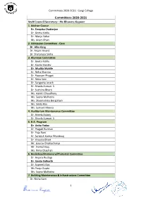 Committees 2020-2021: Gargi College